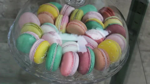 Macaroon in the showcase Stock Footage 102661639