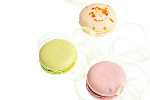 Macaroon sweets isolated  background Stock Photos