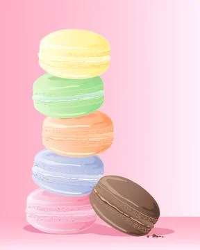 Macaroon tower Stock Illustration