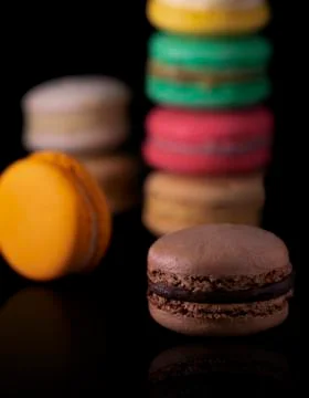 Macaroon tower 库存照片