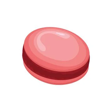 Macaroon. Vector illustration on white isolated background Stock Illustration