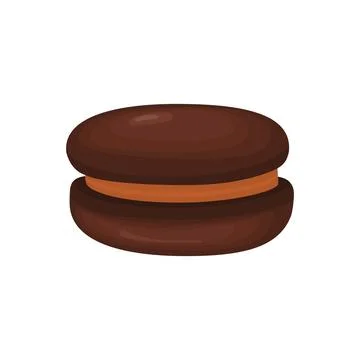 Macaroon. Vector illustration on white isolated background Stock Illustration