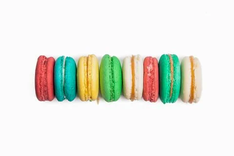 Macaroon with white background Stock Photos