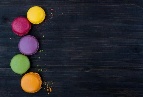 Macaroons background Stock Photos