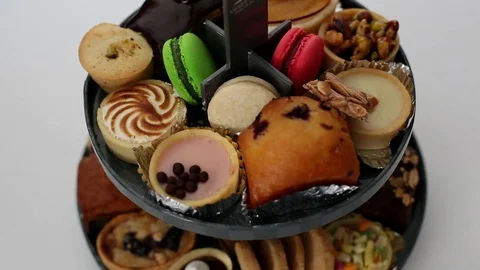 Macaroons baking goods pastry Video stock 98676876