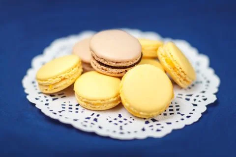 Macaroons blue Stock Photos