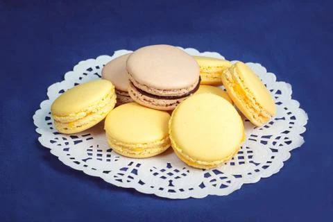 Macaroons blue Stock Photos