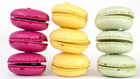 Macaroons, cookies animation, stop motion Stock-Footage 84733119