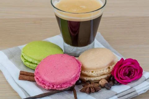 Macaroons delicious Stock Photos