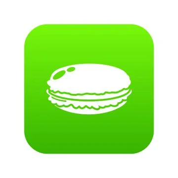 Macaroons icon, simple black style Illustrazione stock