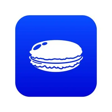 Macaroons icon, simple black style Illustrazione stock