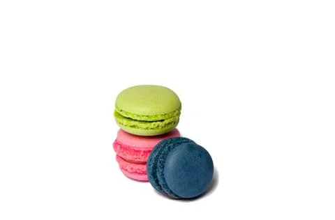 Macaroons isolated on the white background Foto stock