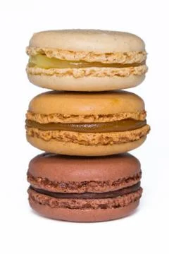 Macaroons isolated on white 스톡 사진