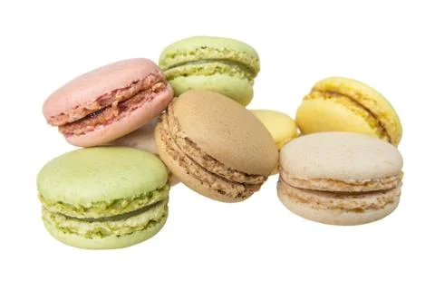 Macaroons isolated on a white Stock-Fotos