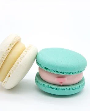 Macaroons on a light background. Foto stock