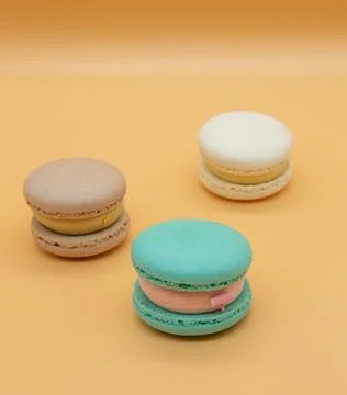 Macaroons on a light background. Stock Photos