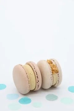 Macaroons on a light background. Stock Photos