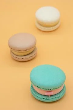 Macaroons on a light background. Stock Photos