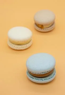 Macaroons on a light background. Stock Photos