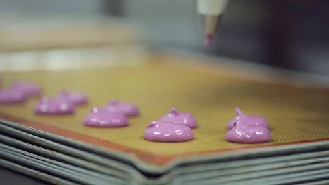 Macaroons Making Process Video stock 75777630