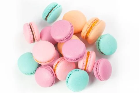 Macaroons many Stock Photos