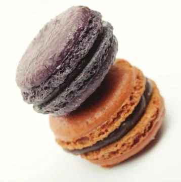 Macaroons over white background Fotos Stock