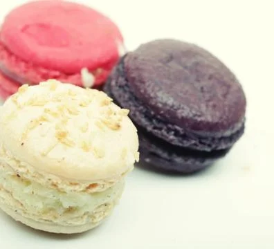 Macaroons over white background Fotos Stock