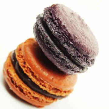 Macaroons over white background Fotos Stock
