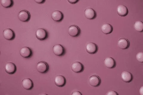 Macaroons pattern color matching objects and background Stock Photos