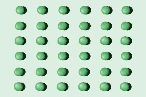 Macaroons pattern color matching objects and background Stock Photos