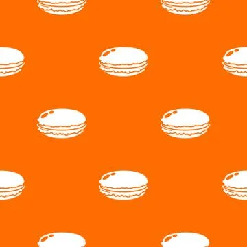Macaroons pattern orange Illustrazione stock