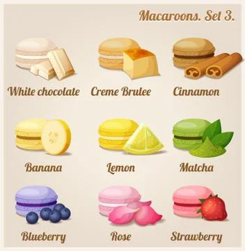 Macaroons. Set. Stock Illustration