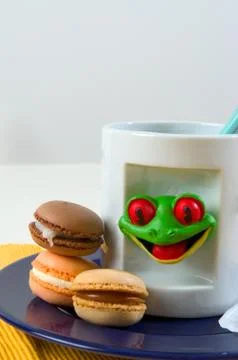 Macaroons in the studio Stock Photos