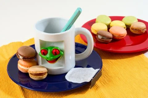Macaroons in the studio Stock Photos