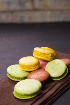 Macaroons in studio Stock Photos