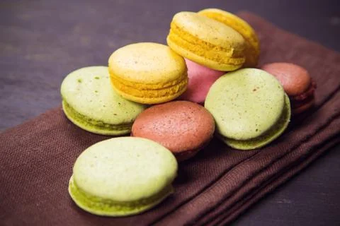 Macaroons in studio Stock Photos