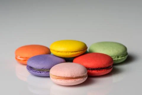 Macaroons of various colors Stock Photos