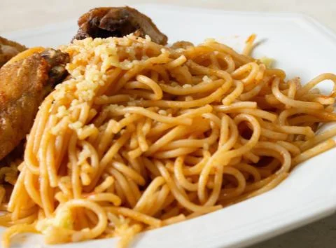 Macarrão com frango Stock Photos