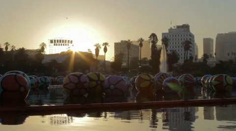 MacArthur Park at Sunrise 01 Stock Footage 55626845