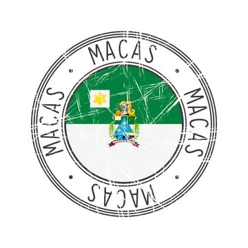 Macas city rubber stamp Stock Illustration