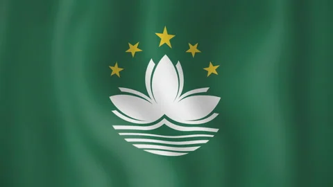 Macau animated flag. Seamless loop. 4K 스톡 동영상 145477236