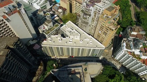 Macau China Aerial view Triangular house Roofs of the buildings Stock Footage 79104495