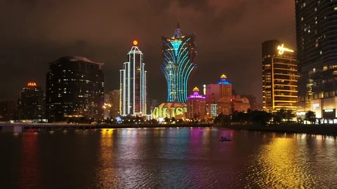 Macau drone 4K Stock Footage 117463500