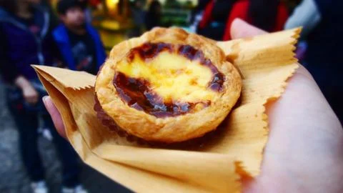 Macau Egg tart Foto stock