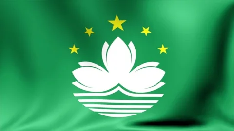 Macau Flag. Background Seamless Looping Animation. 4K High Definition Video Video stock 71967359