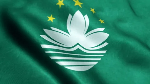 Macau Flag. Background Seamless Looping Animation. 스톡 동영상 226816242