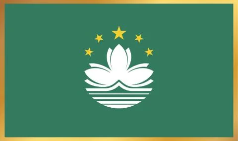 Macau Flag Illustration Stock Illustration