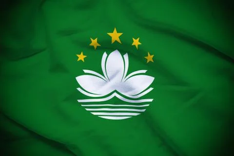 Macau Flag Foto stock