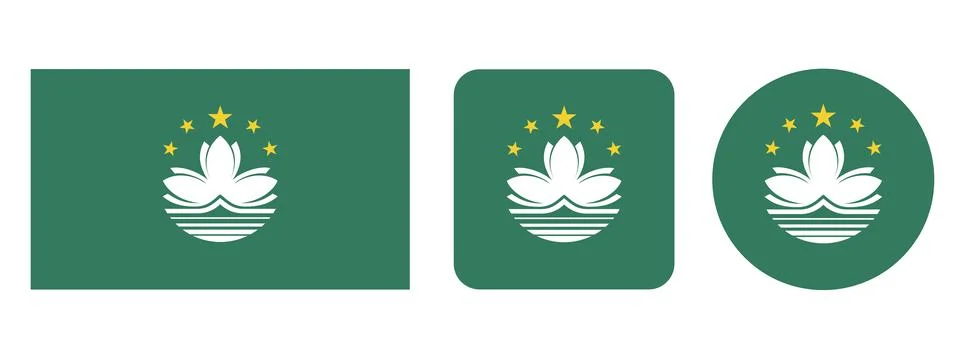 Macau flag, vector illustration Stock Illustration