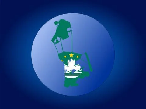 Macau globe Ilustración de archivo